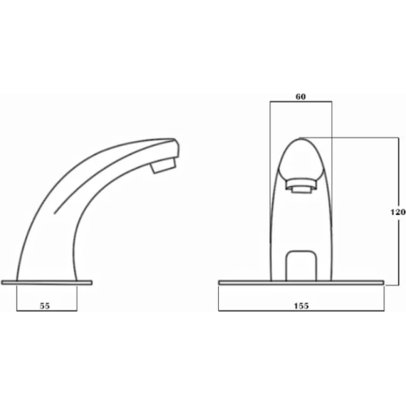 Смеситель для раковины электронный Potato P0077 фото 2
