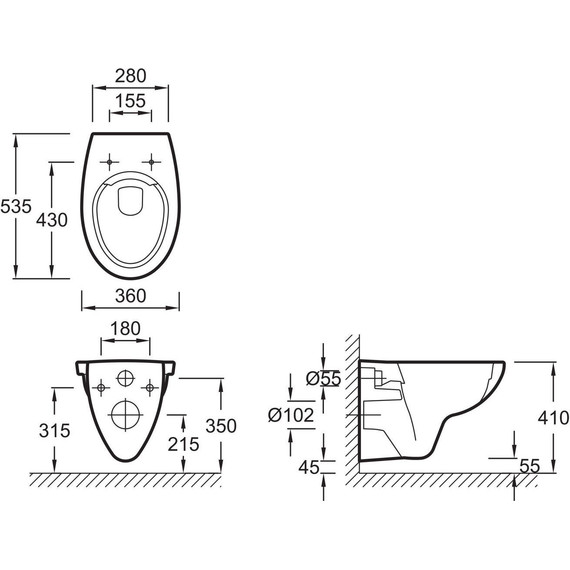 Унитаз подвесной Jacob Delafon Patio Rimless EDV102-00 фото 7