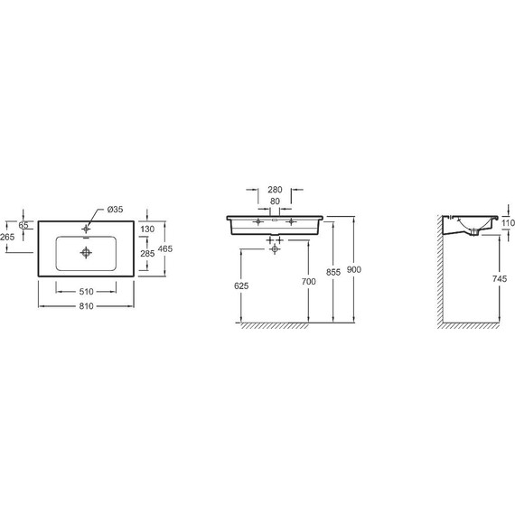 Раковина мебельная Jacob Delafon Vox 80 см EXAE112-Z-00 фото 4