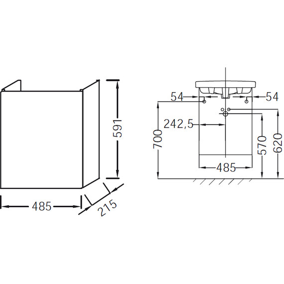 Тумба подвесная с раковиной Jacob Delafon Odeon Up 48 см EB863RU-E5, светлый дуб фото 5