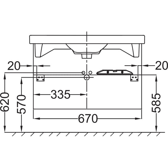 Тумба подвесная с раковиной Jacob Delafon Odeon Up 70 см EB860-N18, белый фото 8