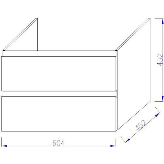 Тумба подвесная с раковиной Jacob Delafon Madeleine 60 см EB2052-J52, чёрный глянцевый фото 7