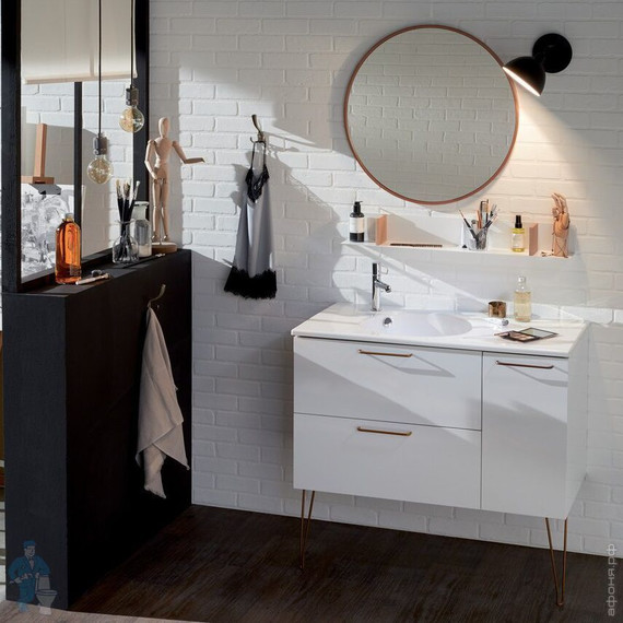 Зеркало Jacob Delafon Odeon Rive Gauche 70 см EB1177-GLD, золото фото 2