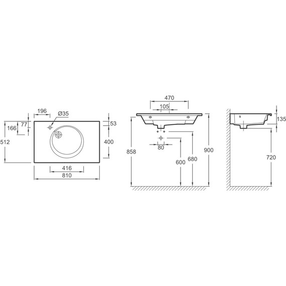 Тумба подвесная с раковиной Jacob Delafon Odeon Rive Gauche 80 см EB2522-R9-N18, белый фото 7