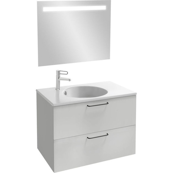 Тумба подвесная с раковиной Jacob Delafon Odeon Rive Gauche 80 см EB2522-R9-N18, белый фото 4