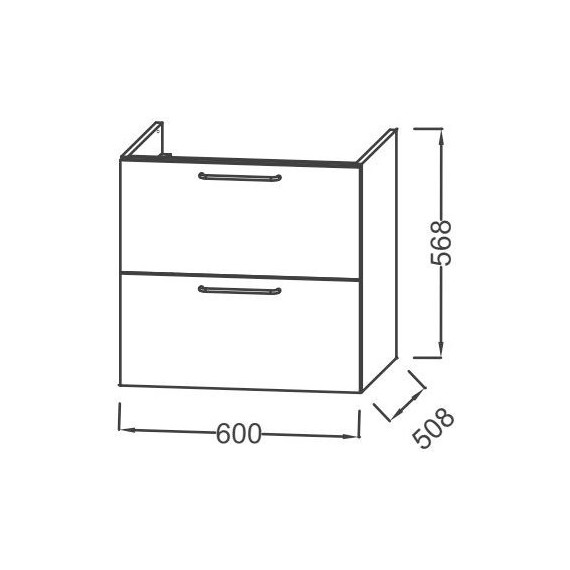 Тумба подвесная с раковиной Jacob Delafon Odeon Rive Gauche 60 см EB2520-R9-E52, дуб табак фото 5