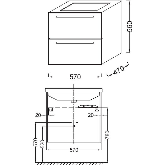 Тумба подвесная с раковиной Jacob Delafon Struktura 57 см EB1276-N18, белый - 6 Тумба подвесная с раковиной Jacob Delafon Struktura 57 см EB1276-N18, белый фото 6