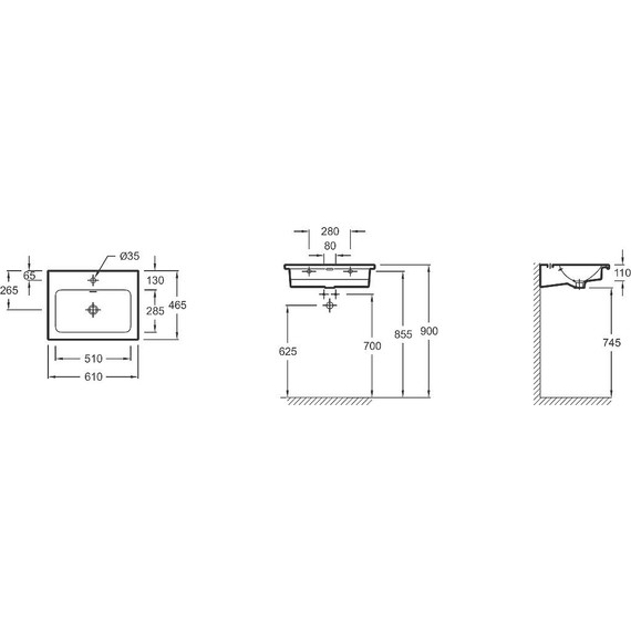 Тумба подвесная с раковиной Jacob Delafon Vox 60 см EB2030-RA-N18, белый фото 5