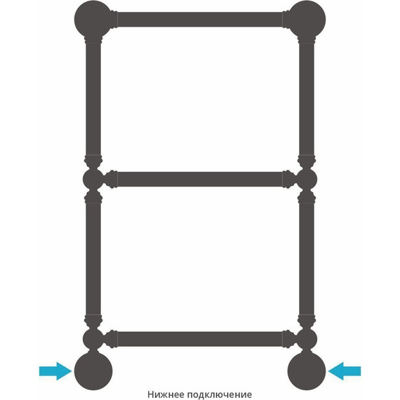 Полотенцесушитель водяной Сунержа Ренессанс 1386 с полкой П3 650х400 мм 00-0281-6640 фото 4