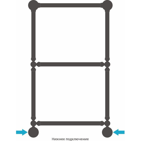 Полотенцесушитель водяной Сунержа Ренессанс 1386 с полкой П3 850х500 мм 00-0281-8650 фото 4