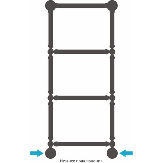 Полотенцесушитель водяной Сунержа Ренессанс 1386 с полкой П4 950х400 мм 00-0281-9640 фото 4