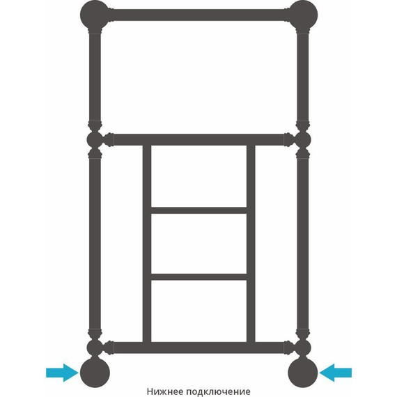Полотенцесушитель водяной Сунержа Ренессанс 1452 с полкой П5 850х500 мм 00-0282-8650 фото 4