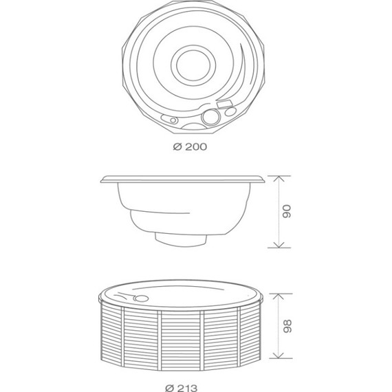 Спа бассейн USSPA Privat Spa Noel 213х213 см фото 7
