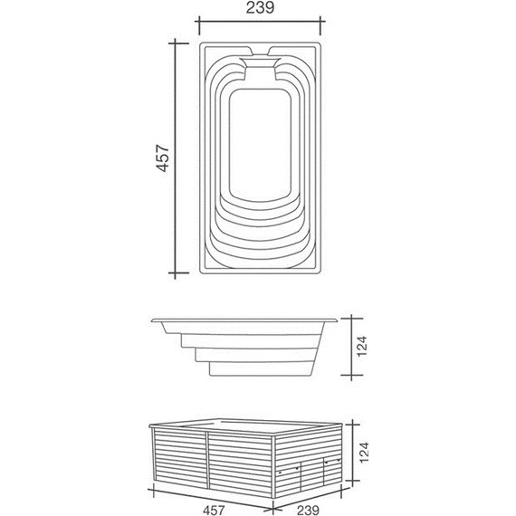 Спа бассейн USSPA Swim Spa M 457х239 см, для коммерческого использования фото 5