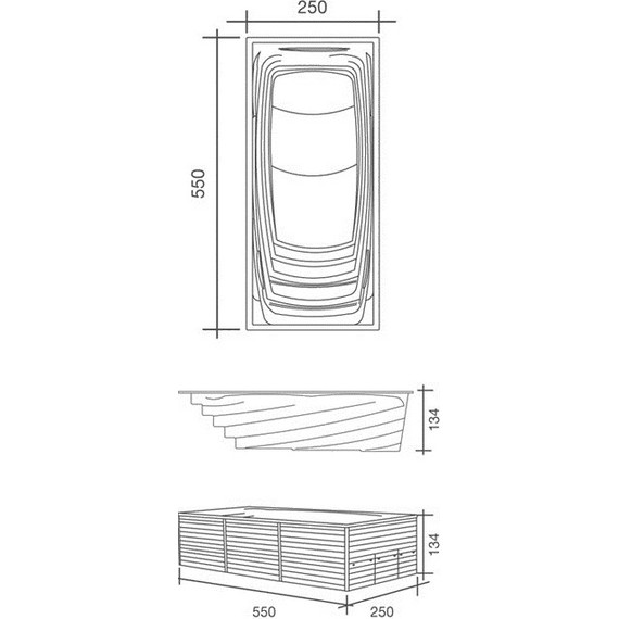 Спа бассейн USSPA Swim Spa XL 550х250 см, для коммерческого использования фото 5