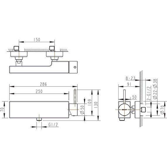 Смеситель для душа Bravat Arc F96061K-01-ENG, черный, Цвет производителя: чёрный фото 4