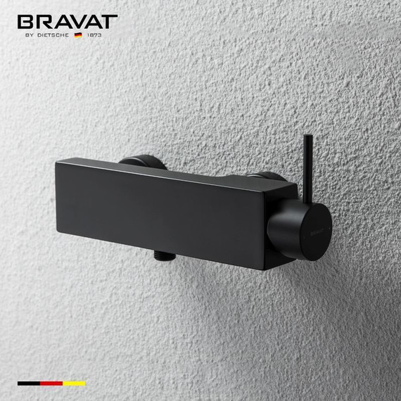 Смеситель для душа Bravat Arc F96061K-01-ENG, черный, Цвет производителя: чёрный фото 3