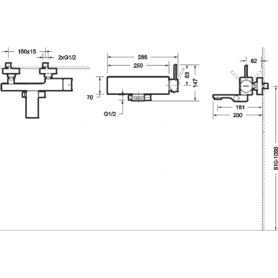 Смеситель для ванны Bravat Arc F66061K-01A-ENG, черный, Цвет производителя: чёрный фото 4