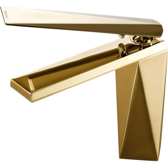 Смеситель для раковины Bravat Diamond L F118102G-2-ENG, золото, Цвет производителя: золото фото 2