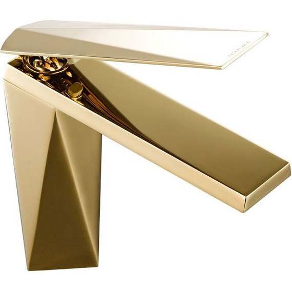 Смеситель для раковины Bravat Diamond L F118102G-2-ENG, золото, Цвет производителя: золото фото 4