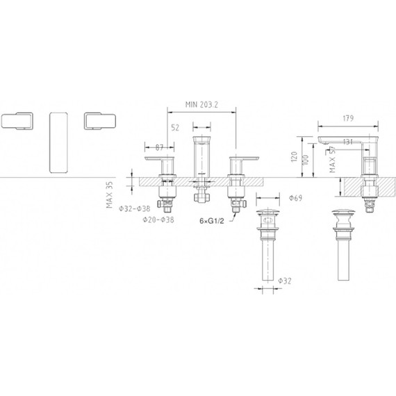 Смеситель для раковины Bravat Phillis F256101C-ENG фото 2