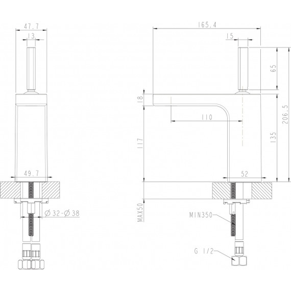 Смеситель для раковины Bravat Spring F179113C - 5 Смеситель для раковины Bravat Spring F179113C фото 5