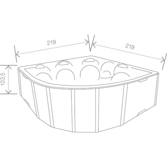 Спа бассейн Vibes by USSPA Trusto 219х219 см, white pearl фото 3