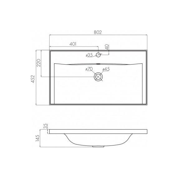 Раковина мебельная Акватон Айрис 80 см 1A722931AG010 фото 4