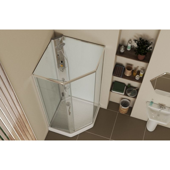 Душевая кабина Bravat Waterfall 90х90 см BC090.6100A, хром/прозрачное - 8 Душевая кабина Bravat Waterfall 90х90 см BC090.6100A, хром/прозрачное фото 8