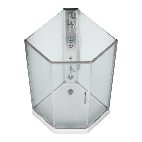 Душевая кабина Bravat Waterfall 90х90 см BC090.6100A, хром/прозрачное - 2 Душевая кабина Bravat Waterfall 90х90 см BC090.6100A, хром/прозрачное фото 2