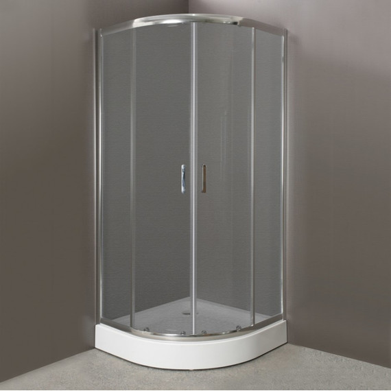 Душевое ограждение BelBagno 95х95 см UNO-R-2-95-P-Cr, хром/текстурное фото 