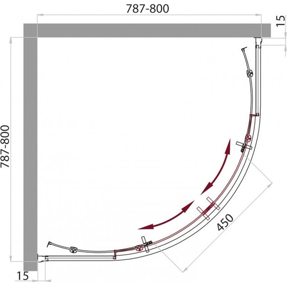 Душевое ограждение BelBagno 80х80 см UNO-R-2-80-P-Cr, хром/текстурное - 10 Душевое ограждение BelBagno 80х80 см UNO-R-2-80-P-Cr, хром/текстурное фото 10