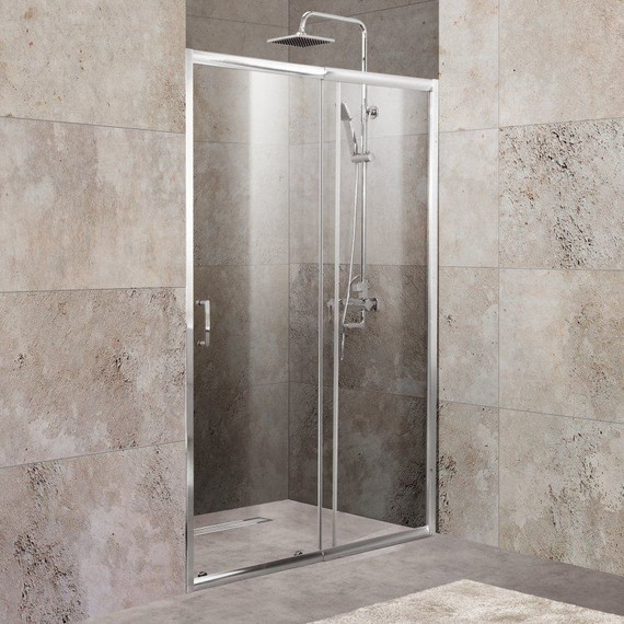 Душевая дверь BelBagno 120 см UNIQUE-BF-1-120/135-C-Cr, хром/прозрачное фото 