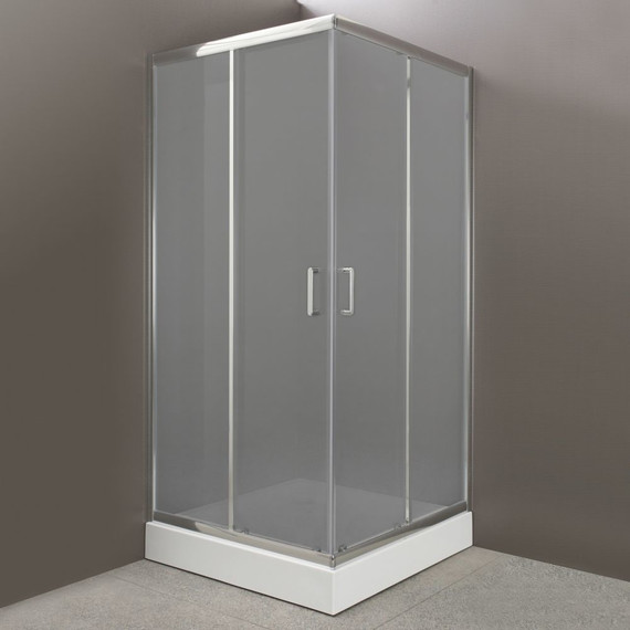 Душевое ограждение BelBagno 95х95 см UNO-A-2-95-P-Cr, хром/текстурное фото 
