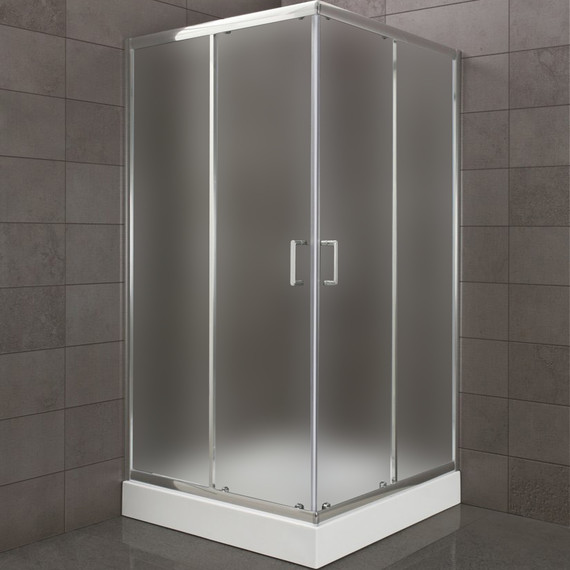 Душевое ограждение BelBagno 90х90 см UNO-195-A-2-90-P-Cr, хром/матовое фото 