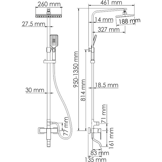 Душевая стойка WasserKraft A16501 фото 7