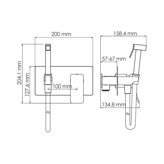 Набор для гигиенического душа WasserKraft Aller 10638 - 3 Набор для гигиенического душа WasserKraft Aller 10638 фото 3
