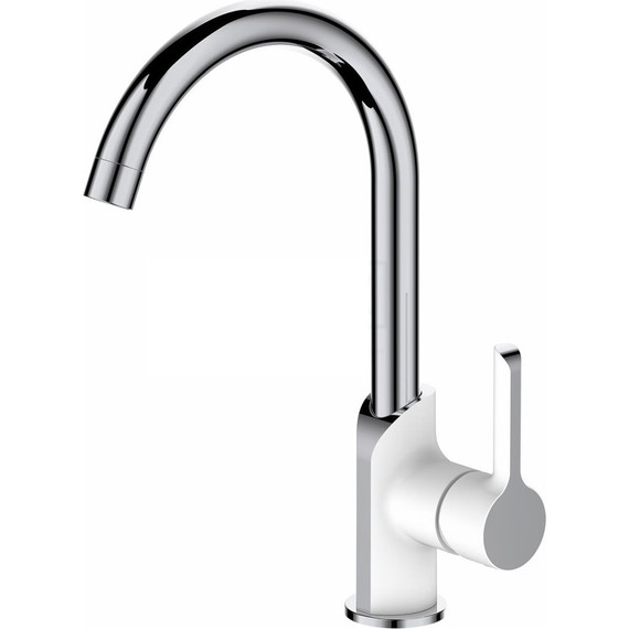 Смеситель для кухни Haiba HB70805-8, белый/хром фото 