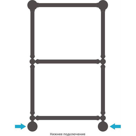 Полотенцесушитель водяной Сунержа Ренессанс 1304 П3 850х500 мм 032-0280-8650, золото матовое фото 3