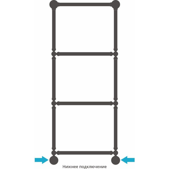 Полотенцесушитель водяной Сунержа Ренессанс 1386 с полкой П4 1250х500 мм 03-0281-1250, золото фото 4