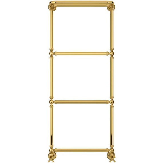 Полотенцесушитель водяной Сунержа Ренессанс 1386 с полкой П4 1250х500 мм 03-0281-1250, золото фото 2