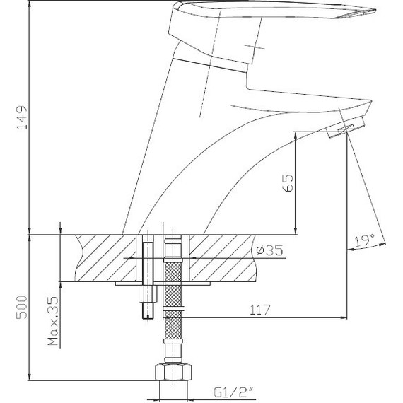 Смеситель для раковины Haiba HB1007 фото 3