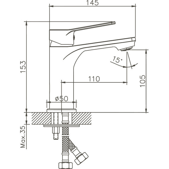 Смеситель для раковины Haiba HB10559 - 3 Смеситель для раковины Haiba HB10559 фото 3