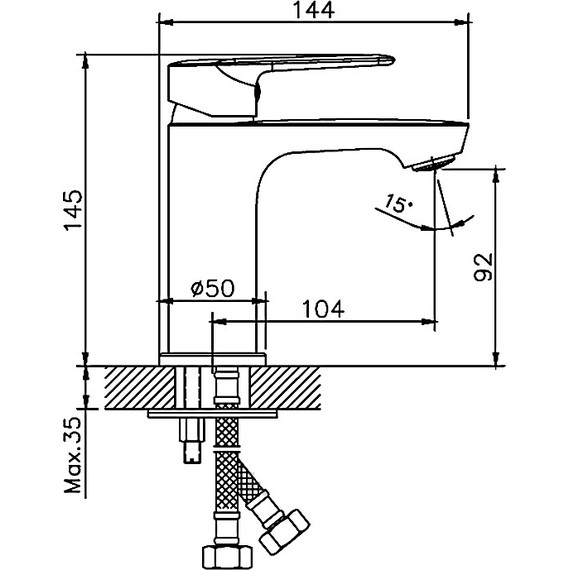 Смеситель для раковины Haiba HB10563 - 2 Смеситель для раковины Haiba HB10563 фото 2