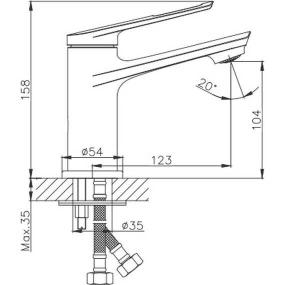 Смеситель для раковины Haiba HB10595 - 3 Смеситель для раковины Haiba HB10595 фото 3