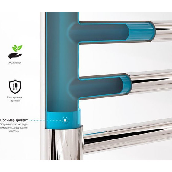 Полотенцесушитель водяной Сунержа Ренессанс 1386 с полкой П4 1250х500 мм 03-0281-1250, золото фото 6