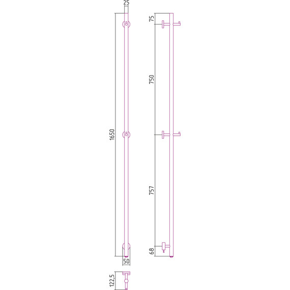 Полотенцесушитель электрический Сунержа Аскет 1650 мм 03-0850-1650, золото - 5 Полотенцесушитель электрический Сунержа Аскет 1650 мм 03-0850-1650, золото фото 5