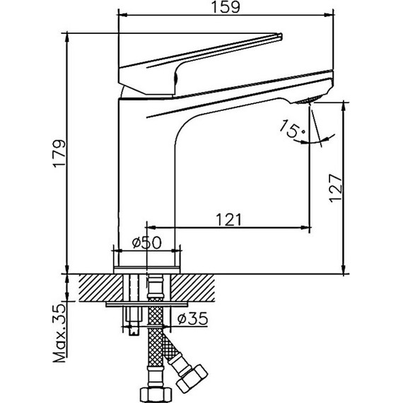 Смеситель для раковины Haiba HB10533-3, графит - 2 Смеситель для раковины Haiba HB10533-3, графит фото 2