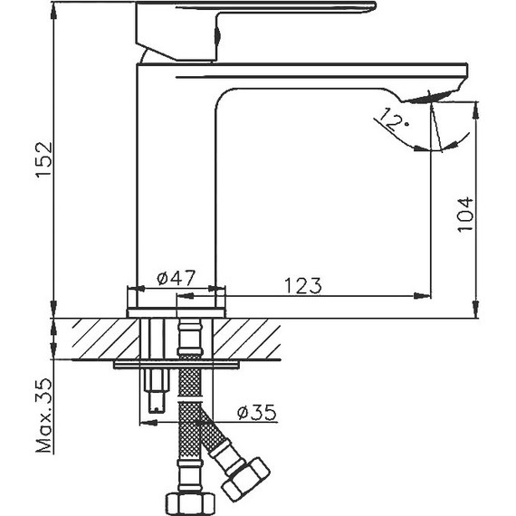 Смеситель для раковины Haiba HB10590-7, чёрный матовый - 2 Смеситель для раковины Haiba HB10590-7, чёрный матовый фото 2