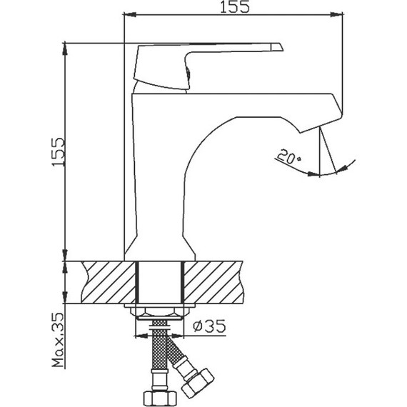Смеситель для раковины Haiba HB10804, белый - 2 Смеситель для раковины Haiba HB10804, белый фото 2